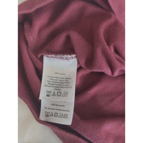 Women’s Long Sleeve T Shirt Eddie Bauer Size Tall XXL IN Red-Wine Color - Picture 8 of 9